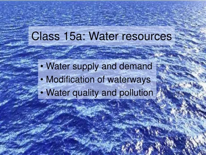 class 15a water resources