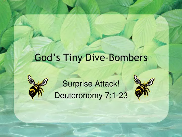 god s tiny dive bombers