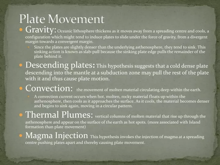 plate movement