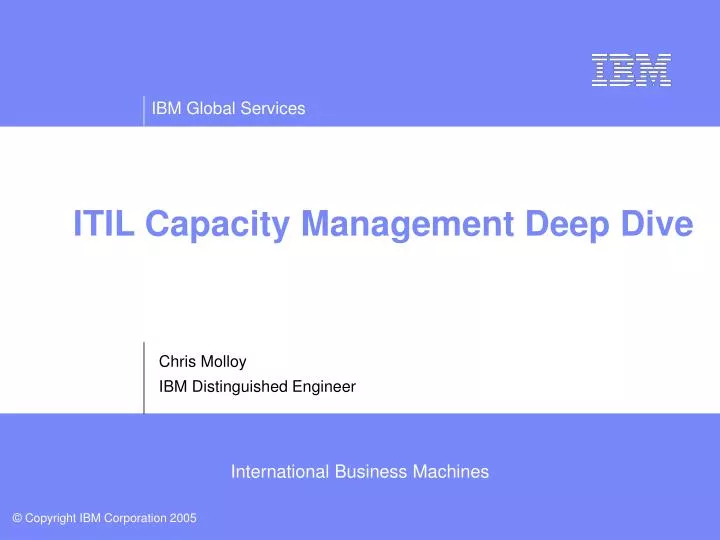 itil capacity management deep dive