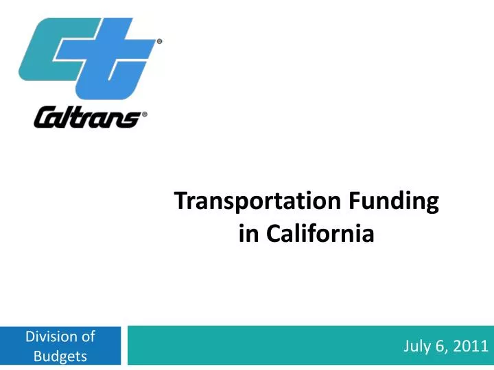 transportation funding in california