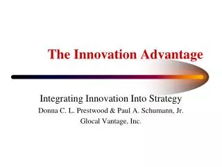 The Innovation Advantage