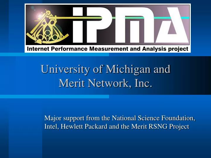university of michigan and merit network inc