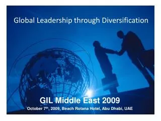 Global Leadership through Diversification