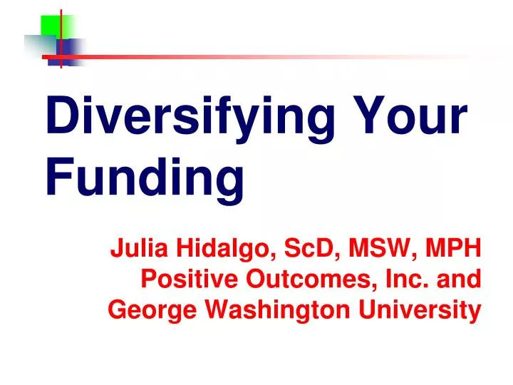 diversifying your funding