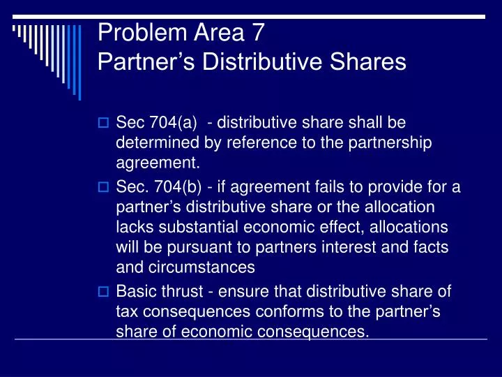 problem area 7 partner s distributive shares