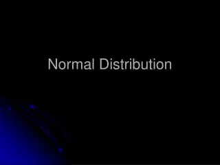 Normal Distribution