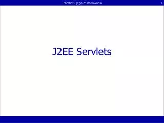 J2EE Servlets