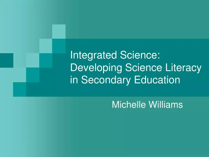 integrated science developing science literacy in secondary education