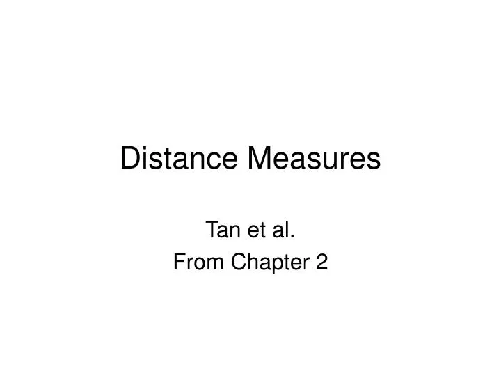 distance measures