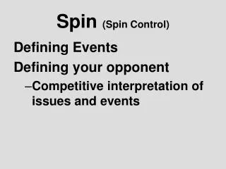 Spin (Spin Control)