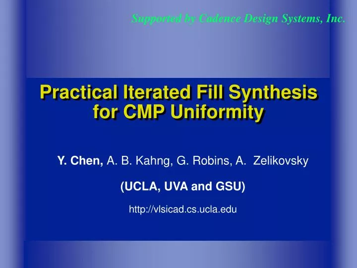 practical iterated fill synthesis for cmp uniformity