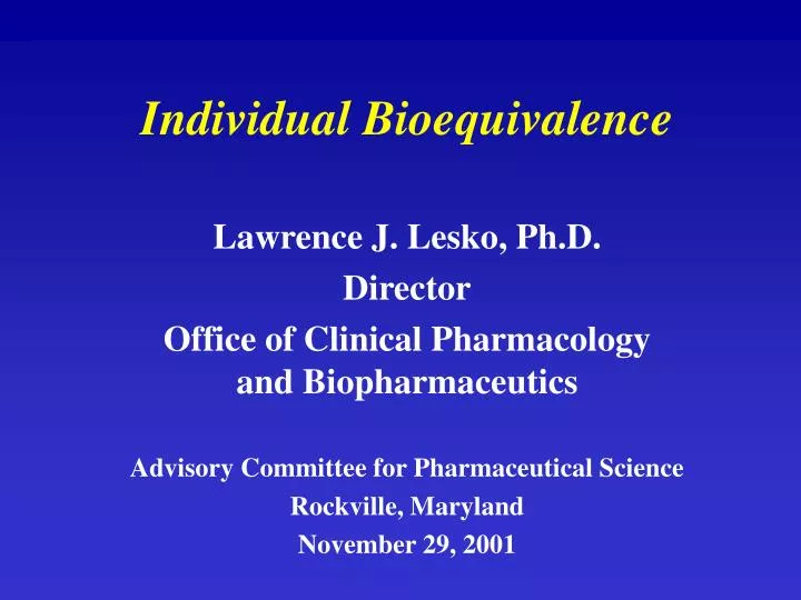 individual bioequivalence
