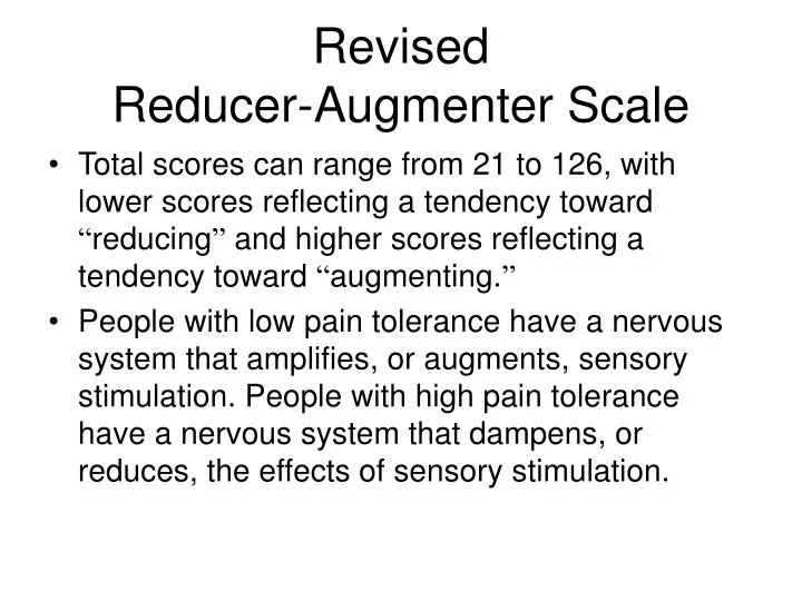 revised reducer augmenter scale