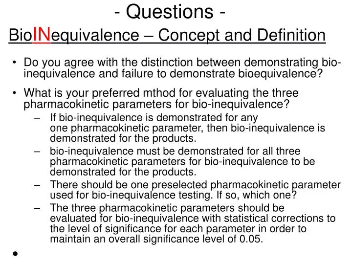 questions bio in equivalence concept and definition