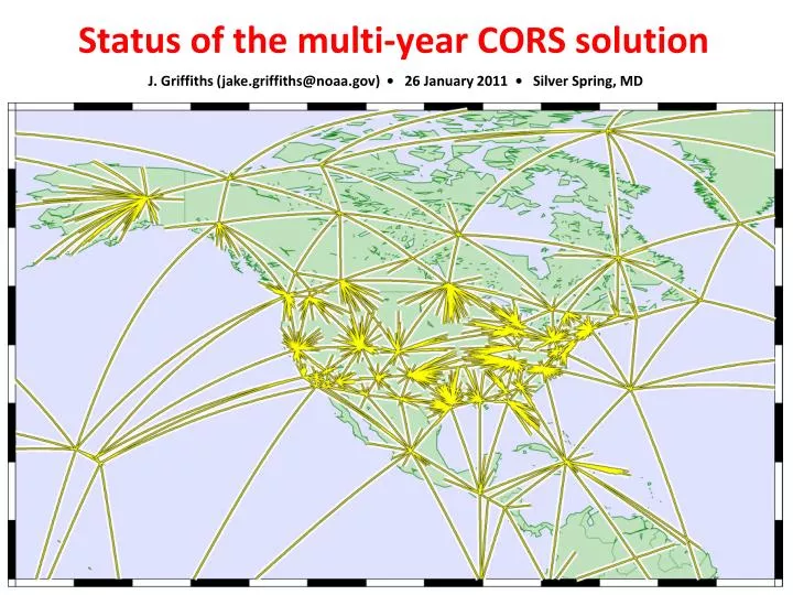 status of the multi year cors solution