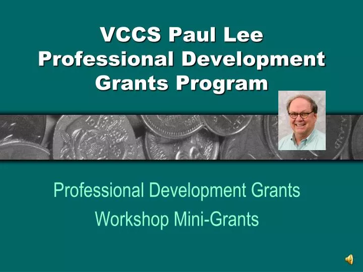vccs paul lee professional development grants program