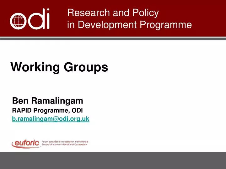 working groups