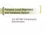 Pairwise Local Alignment and Database Search - slide 1