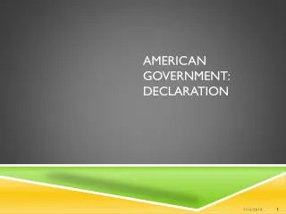 American Government: Declaration