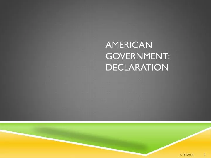 american government declaration