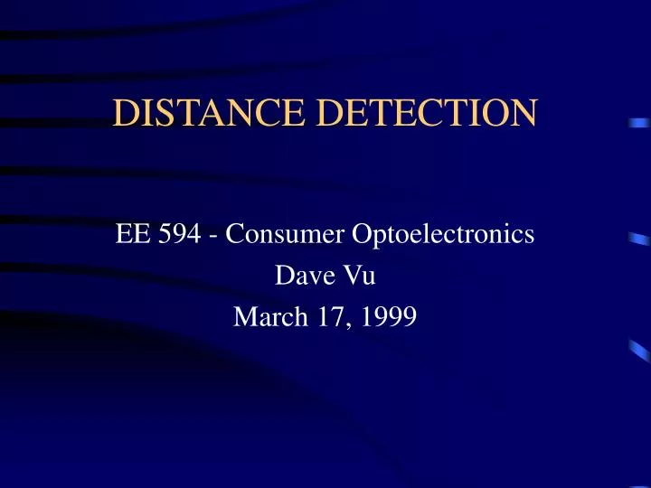 distance detection