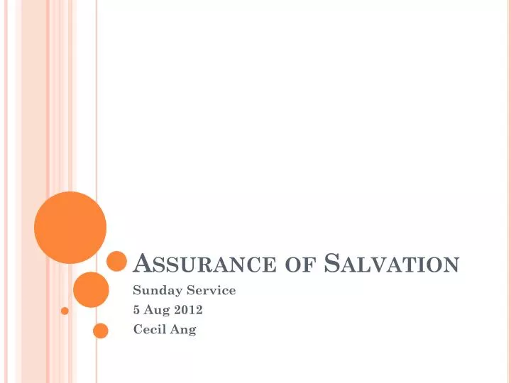 assurance of salvation