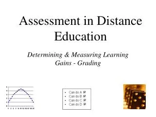 Assessment in Distance Education