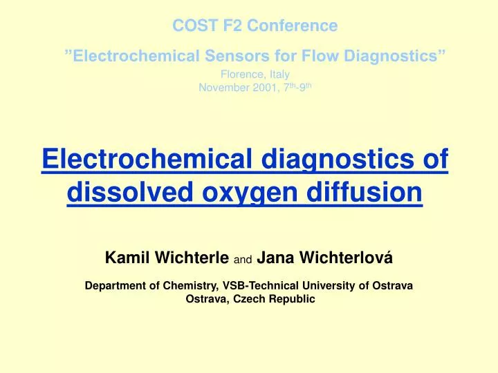 electrochemical diagnostics of dissolved oxygen diffusion