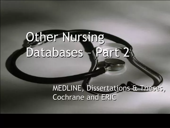 other nursing databases part 2