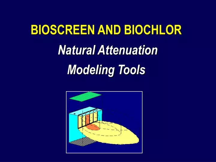 bioscreen and biochlor natural attenuation modeling tools