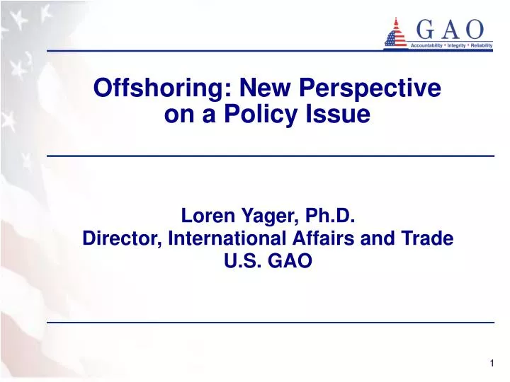 offshoring new perspective on a policy issue