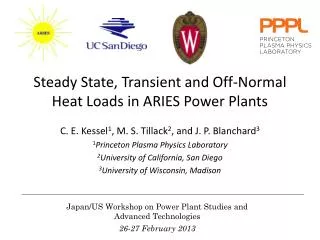 Steady State, Transient and Off-Normal Heat Loads in ARIES Power Plants