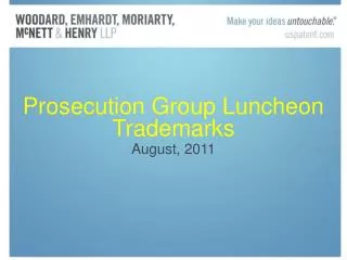 Prosecution Group Luncheon Trademarks