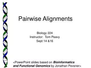 Pairwise Alignments