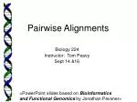 Pairwise Alignments - slide 1