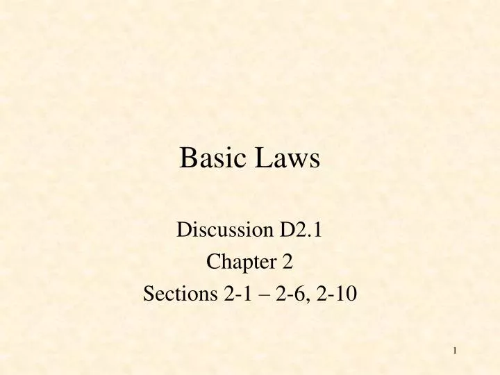 basic laws