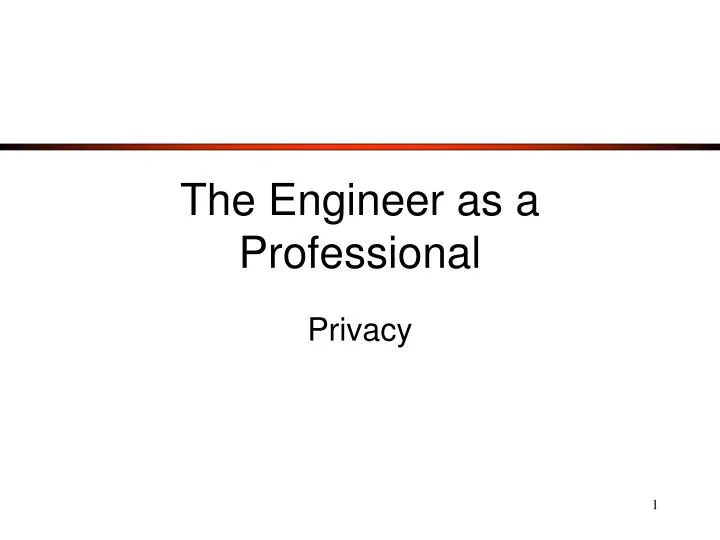 the engineer as a professional