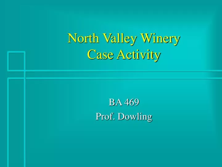north valley winery case activity