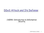 DDoS Attack and Its Defense - slide 1
