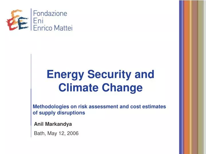energy security and climate change