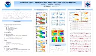 Simulation of Air-Sea Coupled Modes in the Tropical Atlantic From the NCEP CFS System