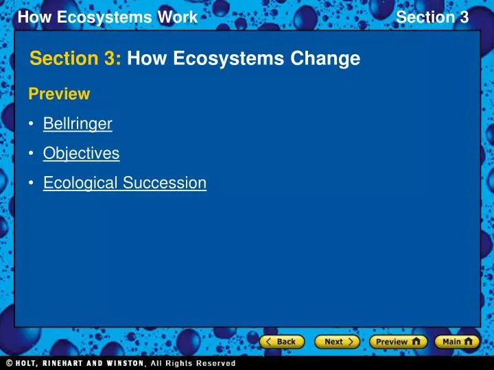 section 3 how ecosystems change