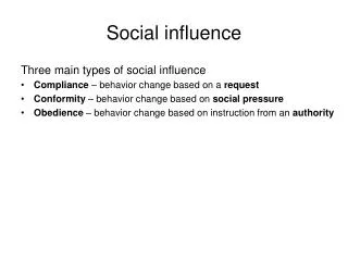 Social influence