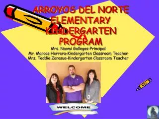 ARROYOS DEL NORTE ELEMENTARY KINDERGARTEN PROGRAM