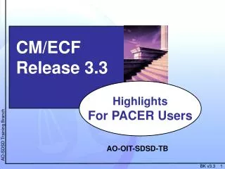 CM/ECF Release 3.3