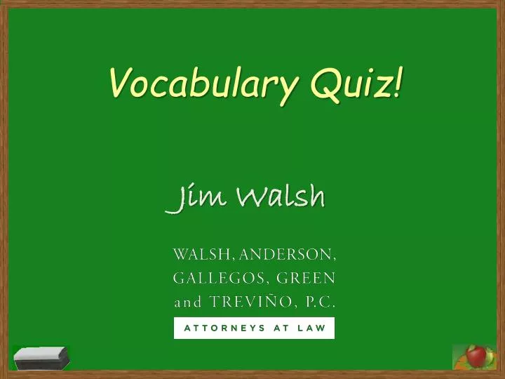 vocabulary quiz