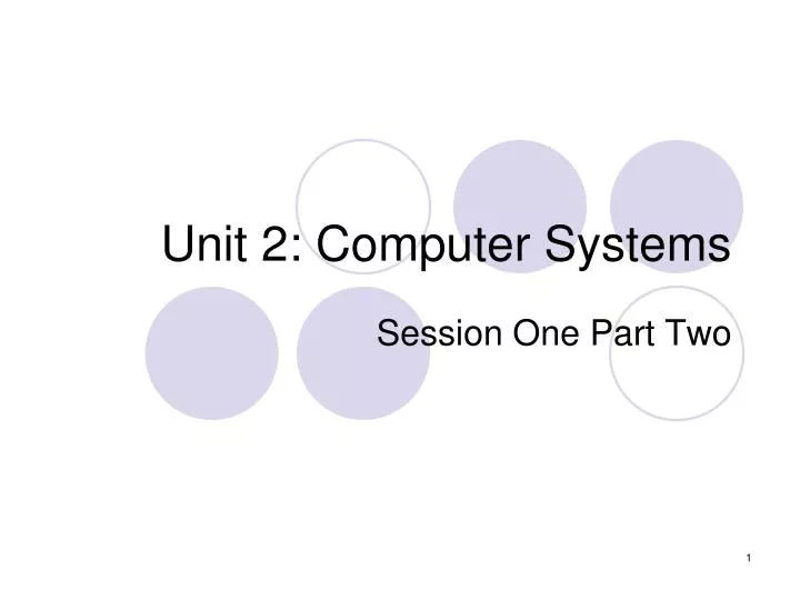 unit 2 computer systems