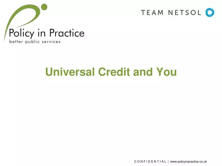 universal credit and you