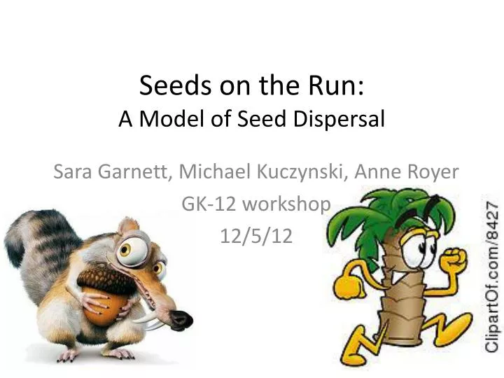 seeds on the run a model of seed dispersal